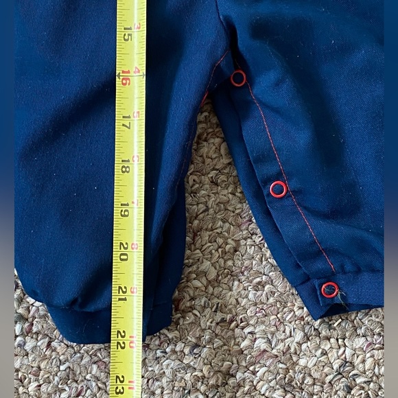 80’s Kountry Kids WANTED Western Pearl Snap Overalls Romper Jumper Infant M 22”L - Picture 4 of 7